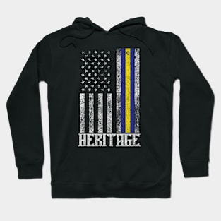 Barbados Hispanic Heritage destressed flag Hoodie